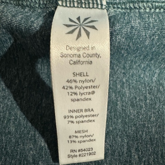 Athleta Beloved Quest Jasper Green Skinny Strap Tank Top Size Small - Picture 4 of 5